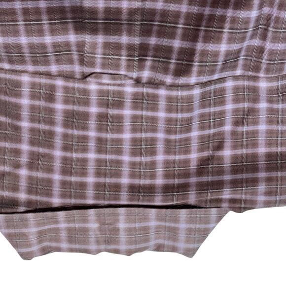 NORDSTROM Traditional Fit Men's Shirt Button-Up Check Plaid Wrinkle Free  XL - Picture 7 of 8